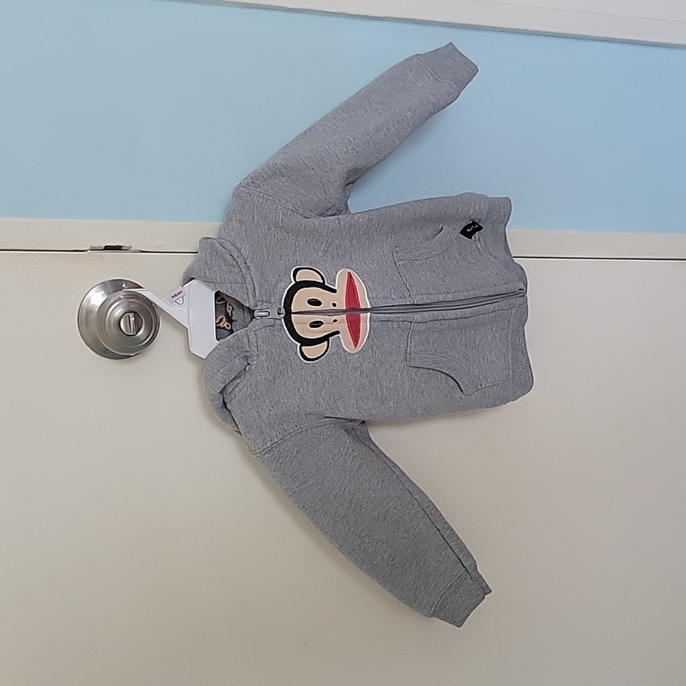 Paul Frank Zip Up Hoodie, size 12 months